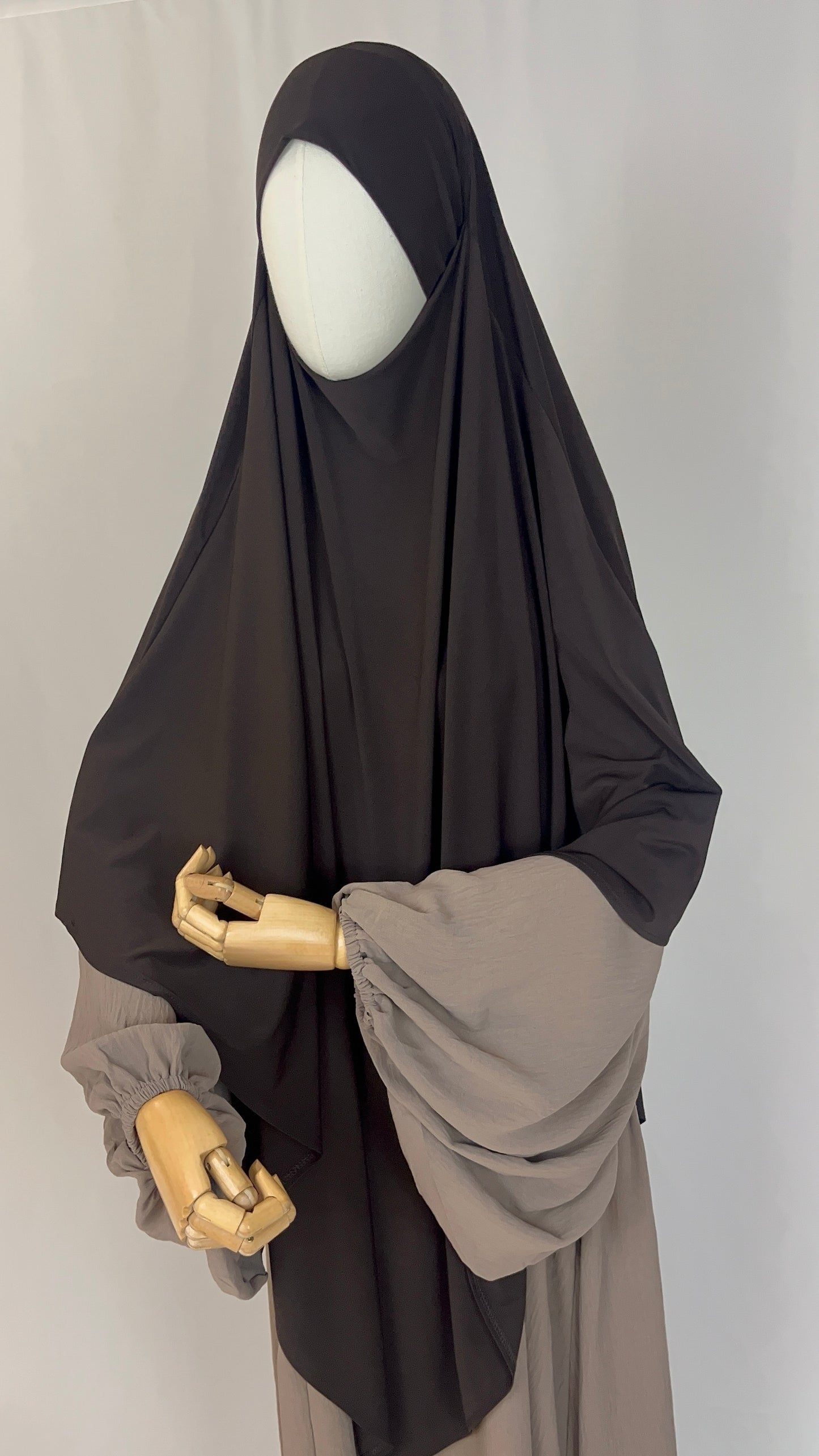 MAXI KHIMAR LAYAL MARRON