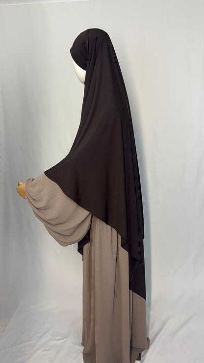 MAXI KHIMAR LAYAL MARRON