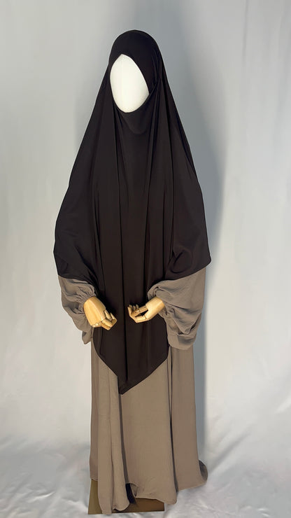 MAXI KHIMAR LAYAL MARRON