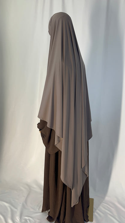MAXI KHIMAR LAYAL TAUPE